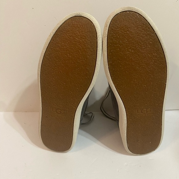 UGG "Olive" Trainer High Top Suede Sneaker Gray Size 6.5 - Picture 9 of 12